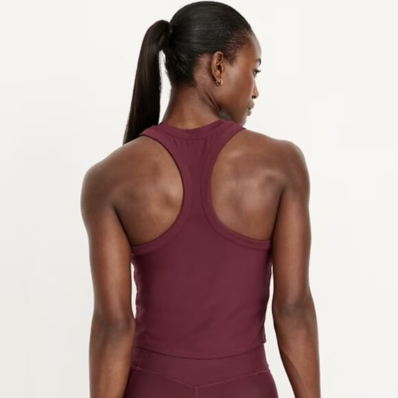 NWT Old Navy Racerback Tank Top Women’s Size Medium Activewear Cropped Shirt - Picture 2 of 9